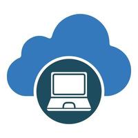 nube, informatica, il computer portatile icona vettore
