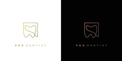 moderno e elegante professionista dentista logo design 3 vettore