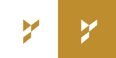 semplice e moderno p lettera iniziale logo design vettore