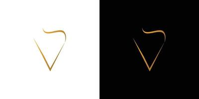 il iniziali logo lettera vs è elegante e lussuoso design vettore