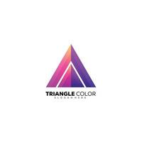 triangolo logo pendenza colore design vettore