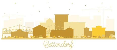 bettendorf Iowa goldenskyline silhouette. vettore