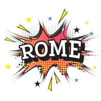 Roma comico testo nel pop arte stile. vettore