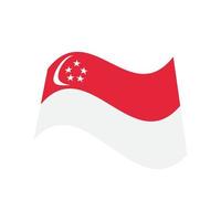 repubblica di Singapore bandiera icona, vettore illustrazione logo design.