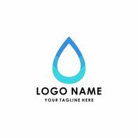 acqua far cadere illustrazione logo vettore nel blu colore