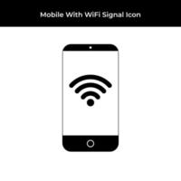 mobile con Wi-Fi icona, smartphone icona, senza fili Internet icona vettore