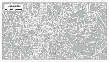 bangalore India città carta geografica nel retrò stile. vettore