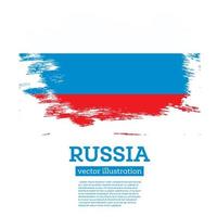 Russia bandiera con spazzola colpi. vettore