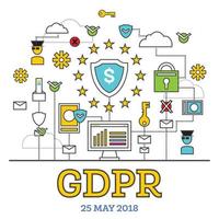 GDPR concetto. vettore illustrazione. generale dati protezione regolamento.