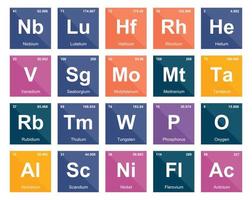 20 preiodico tavolo di il elementi icona imballare design vettore