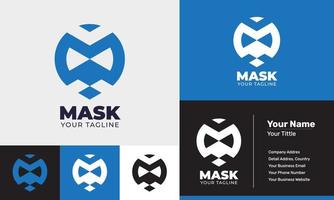 piatto design infinito maschera moderno logo modello vettore