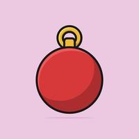 Natale palla vettore icona illustrazione. cibo natura icona design concetto. rosso colore il giro frutta logo design.