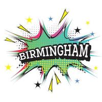 Birmingham. comico testo nel pop arte stile. vettore