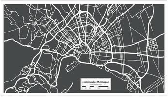 palma de Mallorca Spagna città carta geografica nel retrò stile. schema carta geografica. vettore