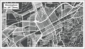 Birmingham Alabama Stati Uniti d'America città carta geografica nel retrò stile. schema carta geografica. vettore