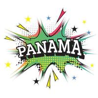 Panama comico testo nel pop arte stile. vettore