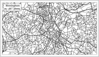 Birmingham UK città carta geografica nel retrò stile. schema carta geografica. vettore