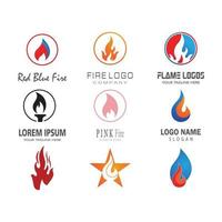 gradiente semplice moderno logo fuoco. fiamma logo pulito semplice. vettore