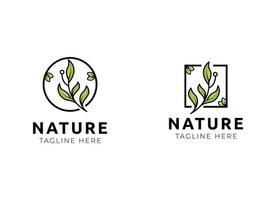 natura logo design modello vettore