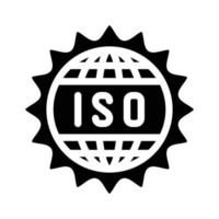 iso standard glifo icona vettore illustrazione