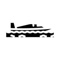 motoscafo acqua sport glifo icona vettore illustrazione