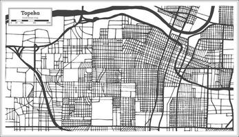 topeka Kansas Stati Uniti d'America città carta geografica nel retrò stile. vettore