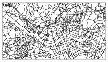 Seoul Corea città carta geografica nel nero e bianca colore. vettore