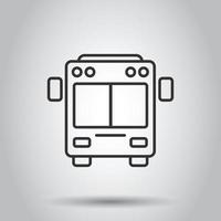 autobus icona nel piatto stile. allenatore auto vettore illustrazione su bianca isolato sfondo. autobus attività commerciale concetto.