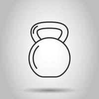 kettlebell icona nel piatto stile. manubrio sport attrezzatura vettore illustrazione su bianca isolato sfondo. manubrio attività commerciale concetto.