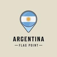 bandiera punto argentina logo vettore illustrazione modello icona grafico design. mappe Posizione nazione cartello o simbolo