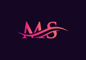 moderno SM logo design per attività commerciale e azienda identità. creativo SM lettera con lusso concetto vettore