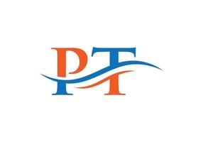 creativo pt lettera con lusso concetto. moderno pt logo design per attività commerciale e azienda identità vettore