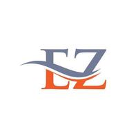 ez logo design vettore. swoosh lettera ez logo design vettore