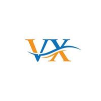 vx lettera connesso logo per attività commerciale e azienda identità. iniziale lettera vx logo vettore modello.