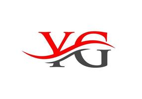acqua onda yg logo vettore. swoosh lettera yg logo design per attività commerciale e azienda identità vettore