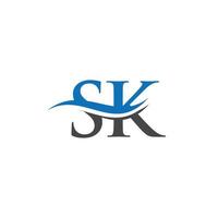 sk lettera logo. iniziale sk lettera attività commerciale logo design vettore modello con minimo e moderno di tendenza.