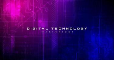 astratto digitale tecnologia futuristico circuito blu rosa sfondo, informatica scienza tecnologia, innovazione comunicazione futuro, ai grande dati, Internet Rete connessione, nube hi-tech illustrazione vettore