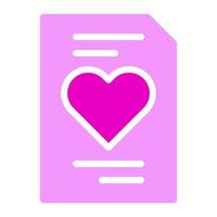 carta solido rosa San Valentino illustrazione vettore e logo icona nuovo anno icona Perfetto.