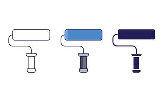 icona del rullo di vernice vettore