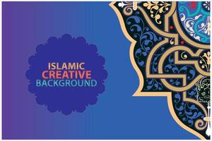 islamico lusso ornamentale sfondo con islamico modello telaio vettore