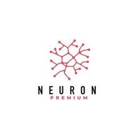 minimalista neurone logo design vettore illustrazione