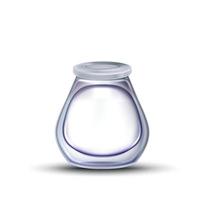 calamaio Stazionario vuoto bicchiere contenitore vettore illustrazione