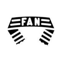 sciarpa fan accessorio glifo icona vettore illustrazione