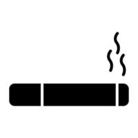 un sorprendente icona di sigaretta, vettore di fumo sostanza