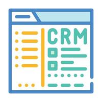 crm ragnatela luogo colore icona vettore illustrazione