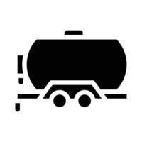 olio trailer glifo icona vettore isolato illustrazione