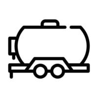 olio trailer linea icona vettore isolato illustrazione