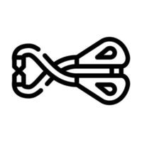 cane chiodo clipper linea icona vettore illustrazione