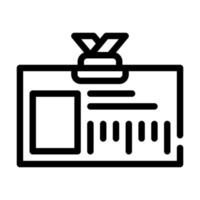 venditore distintivo linea icona vettore illustrazione nero