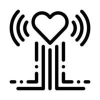 cardio elettronico dispositivo icona vettore schema illustrazione